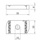 OBO Bettermann Vertr Gleitmutter M10, für Profilsch. MS41SN M10 ZL-4