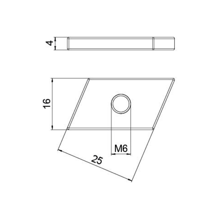 OBO Bettermann Vertr Gleitmutter M6, für Profilsch. ACMSN M6 ZL