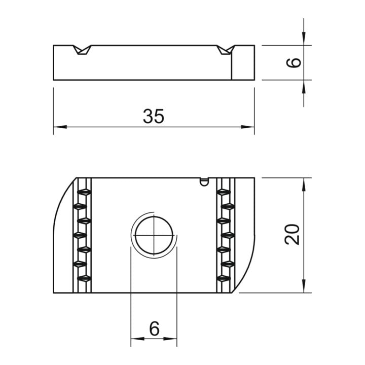 OBO Bettermann Vertr Gleitmutter M6, für Profilsch. MS41SN M6 ZL