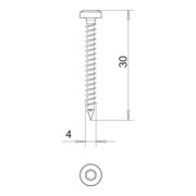OBO Bettermann Vertr Golden-Sprintschraube 4758T 4.0x30-4