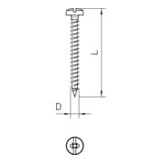 OBO Bettermann Vertr Golden-Sprintschraube +/- Panhead 4,5x35mm 4758 4.5x35-3