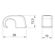 OBO Bettermann Vertr Haft-Clip ohne Nagel 10-14mm, PP, lgr 4041-4