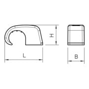 OBO Bettermann Vertr Haft-Clip ohne Nagel 7-12mm, PP, lgr 4040-4