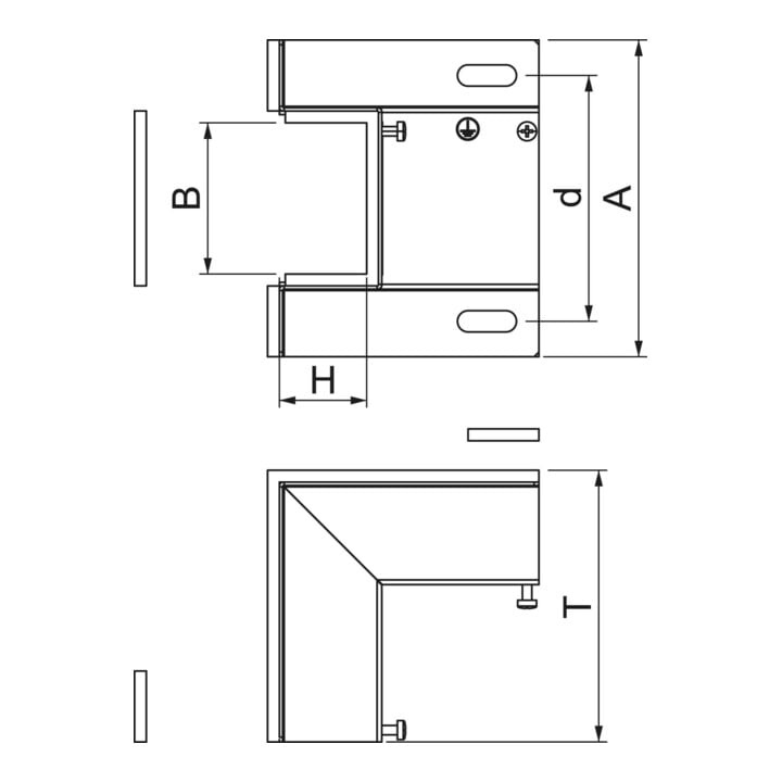 OBO Bettermann Vertr Inneneck 100x250mm BSKM-IE 1025