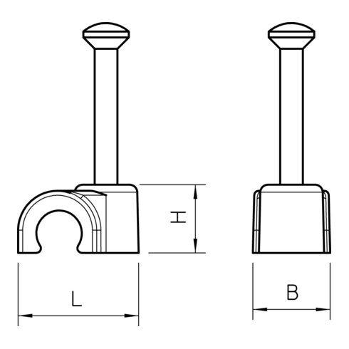 OBO Bettermann Vertr Iso-Nagel-Clip 20mm 2020 40 LGR