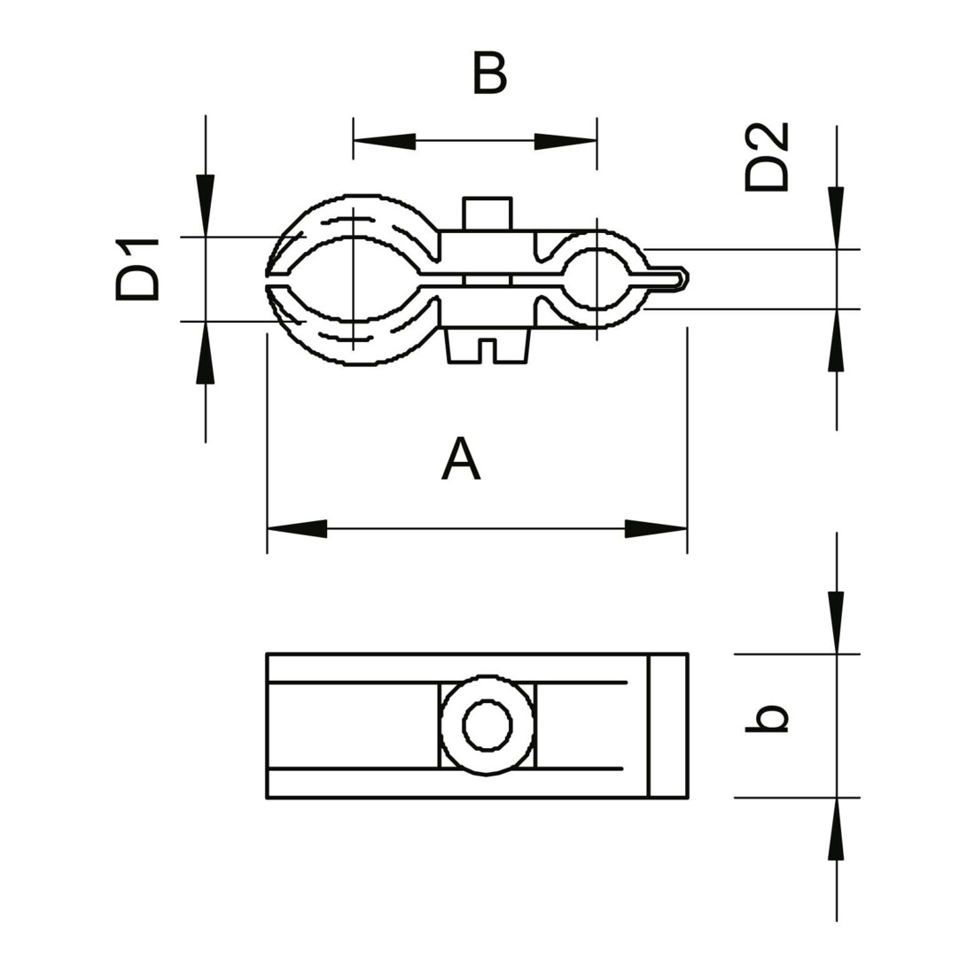 OBO Bettermann Vertr ISO-Spanndrahtschelle grau 4024 16-23