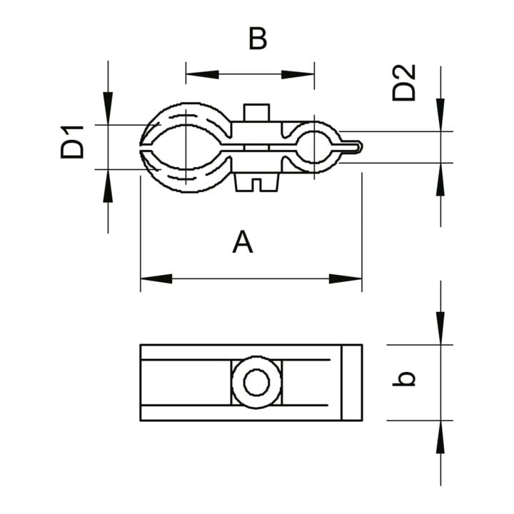 OBO Bettermann Vertr ISO-Spanndrahtschelle grau 4024 16-23
