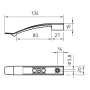 OBO Bettermann Vertr Kabelklammer 1x8 NYM3x1 5 PA lgr 2032-3