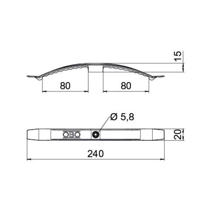 OBO Bettermann Vertr Kabelklammer 2x8 NYM3x1 5 PA lgr 2033