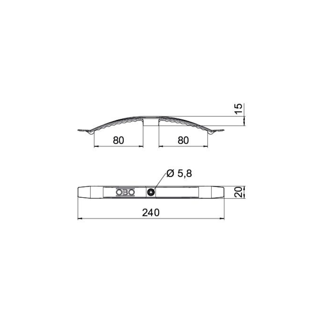 OBO Bettermann Vertr Kabelklammer 2x8 NYM3x1 5 PA lgr 2033