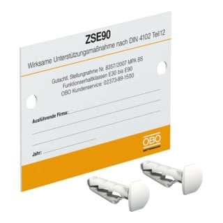 OBO Bettermann Vertr Kennzeichnungsschild f.Zugentlastung KS-ZSE DE