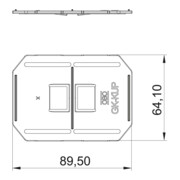 OBO Bettermann Vertr Kupplung f.GK 64x90 ABS/ASA GK-KUP-3