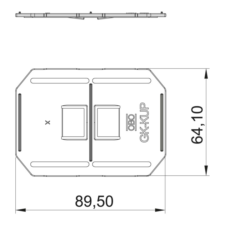 OBO Bettermann Vertr Kupplung f.GK 64x90 ABS/ASA GK-KUP