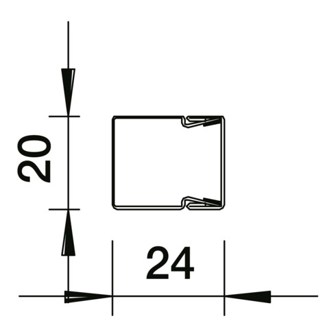OBO Bettermann Vertr Leitungsführungskanal 2m 20x20mm LKM20020RW