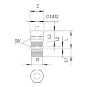 OBO Bettermann Vertr Ms-Verschraubung M20 Langgewinde V-TEC VM LM20 MS-4