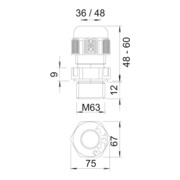 OBO Bettermann Vertr Ms-Verschraubung M63 V-TEC VM63 MS-3