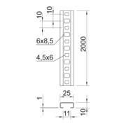 OBO Bettermann Vertr Profilschiene band.vz CL2510P2000FS-4
