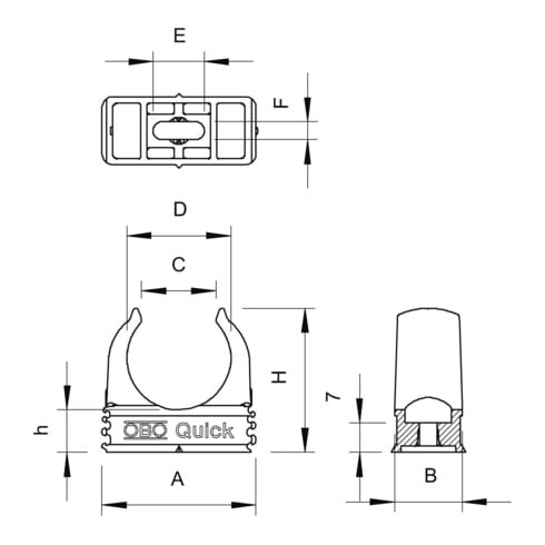 OBO Bettermann Vertr Quick-Schelle flammwidrig 2955 F M25 RW