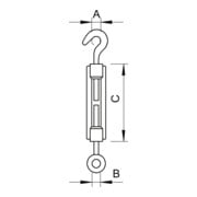 OBO Bettermann Vertr Spannschloss (1/4Z.),galv.vz 945 M6 G-4