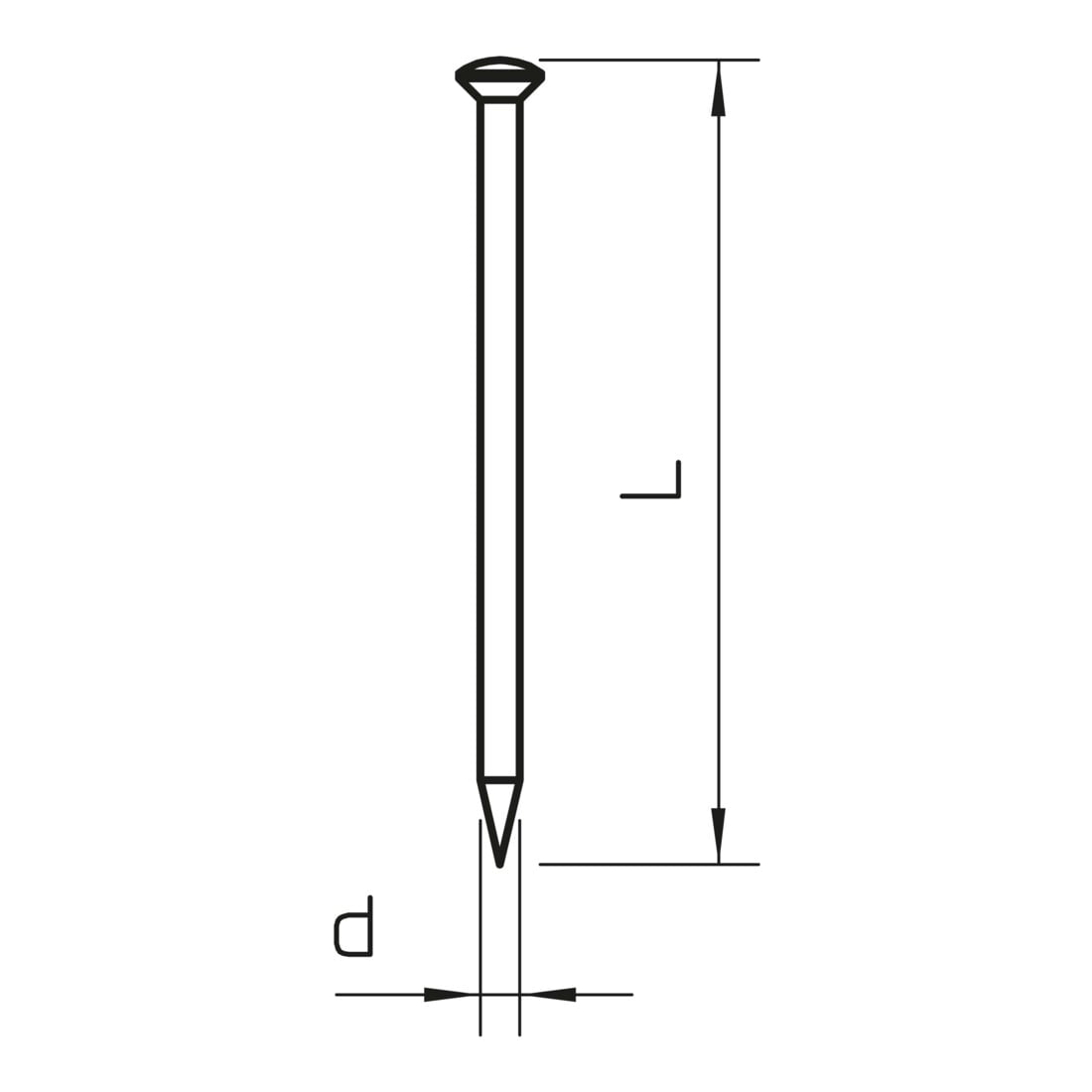 OBO Bettermann Vertr Stahlnadel gehärtet 2x30mm Stahl blank 362 30 BK