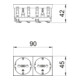 OBO Bettermann Vertr Steckdose 0 Grad, 2-fach Schutzkontakt STD-D0 RW2-3