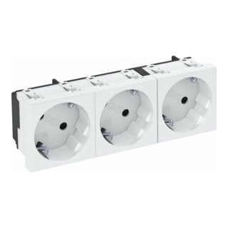 OBO Bettermann Vertr Steckdose 33 Grad, 3-fach Schutzkontakt STD-D3S RW3