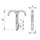 OBO Bettermann Vertr Steckschelle, doppel 2x4-12mm 1974 2X4-12