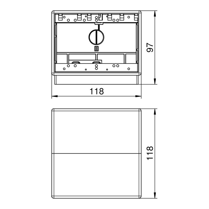 OBO Bettermann Vertr Telitank 118x118x97 T4B 00C 9011