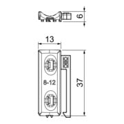 OBO Bettermann Vertr Universal-Gegenwanne kombi. z.Doppelwanne 2058UW 12 LGR-3