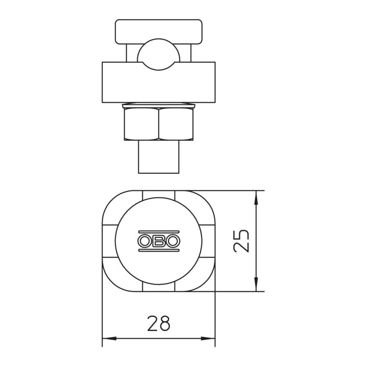 OBO Bettermann Vertr Verbinder 1teilig,Form A 5001 DIN-FT