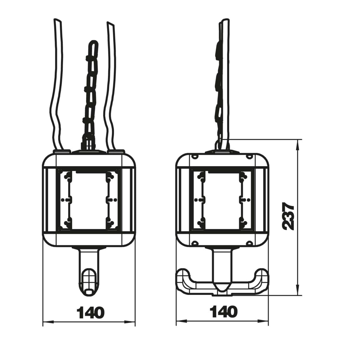 OBO Bettermann Vertr Versorgungseinheit IP20 m. Griff leer VH-4 LG
