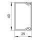 OBO Bettermann Vertr Wand+Deckenkanal 25x40mm,PVC WDK25040RW