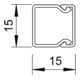 OBO Bettermann Vertr Wand+Deckenkanal m.Obert. 15x15mm,PVC WDK15015GR-3