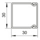 OBO Bettermann Vertr Wand+Deckenkanal m.Obert. 30x30mm,PVC WDK30030GR
