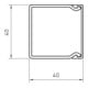 OBO Bettermann Vertr Wand+Deckenkanal m.Obert. 40x40mm,PVC WDK40040GR