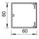 OBO Bettermann Vertr Wand+Deckenkanal m.Obert. 60x60mm,PVC WDK60060CW