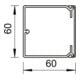 OBO Bettermann Vertr Wand+Deckenkanal m.Obert. 60x60mm,PVC WDK60060LGR