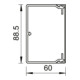 OBO Bettermann Vertr Wand+Deckenkanal m.Obert. 60x90mm,PVC WDK60090RW