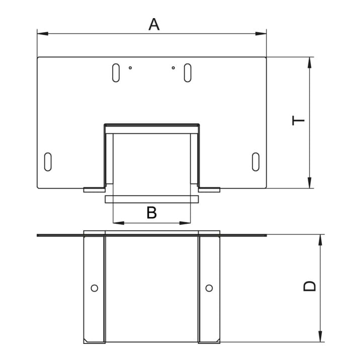 OBO Bettermann Vertr Wandanschluss I120 100x250mm BSKM-WA 1025