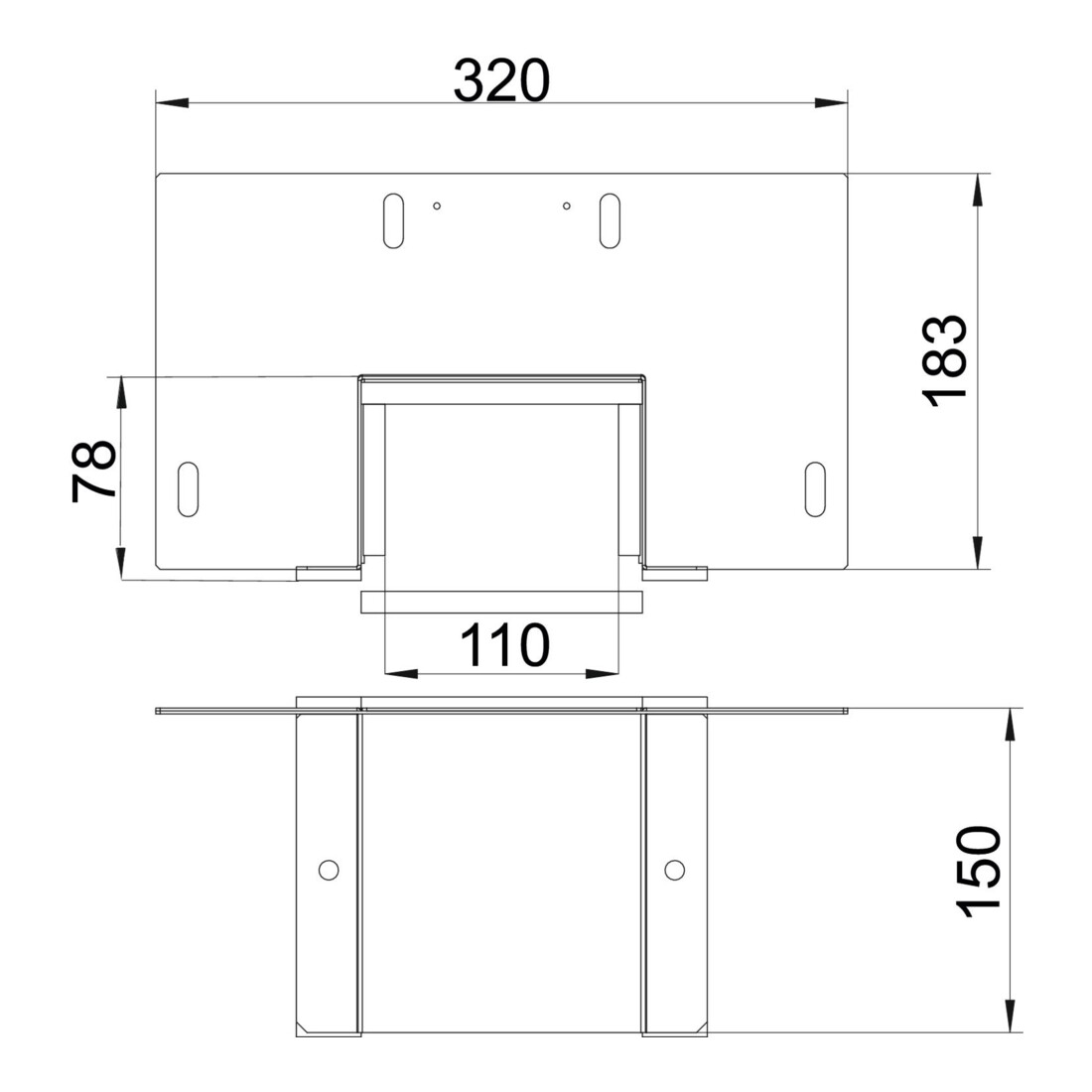 OBO Bettermann Vertr Wandanschluss I120 70x110mm BSKM-WA 0711
