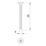 OBO Bettermann Vis à tête fraisée cruciforme Sprint 4,0x35 mm 4759-5
