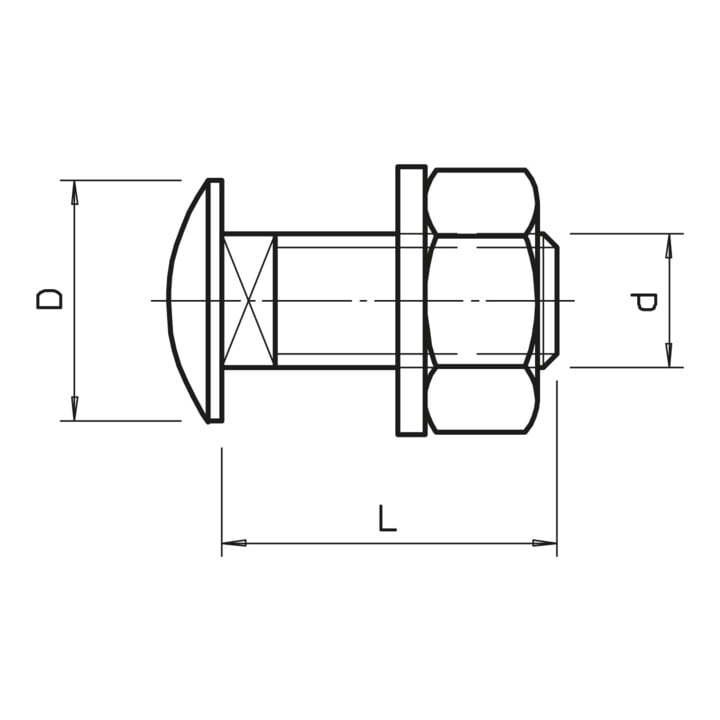 OBO Bettermann Vis à tête plate ronde zinguée feu FRS 8x20 F