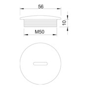 OBO Bettermann Vis de fermeture isolée, longueur 108 mm M50 PS-5