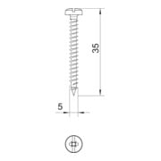 OBO Bettermann Vis Golden-Sprint à tête bombée +/- 5,0x35 mm 4758-4