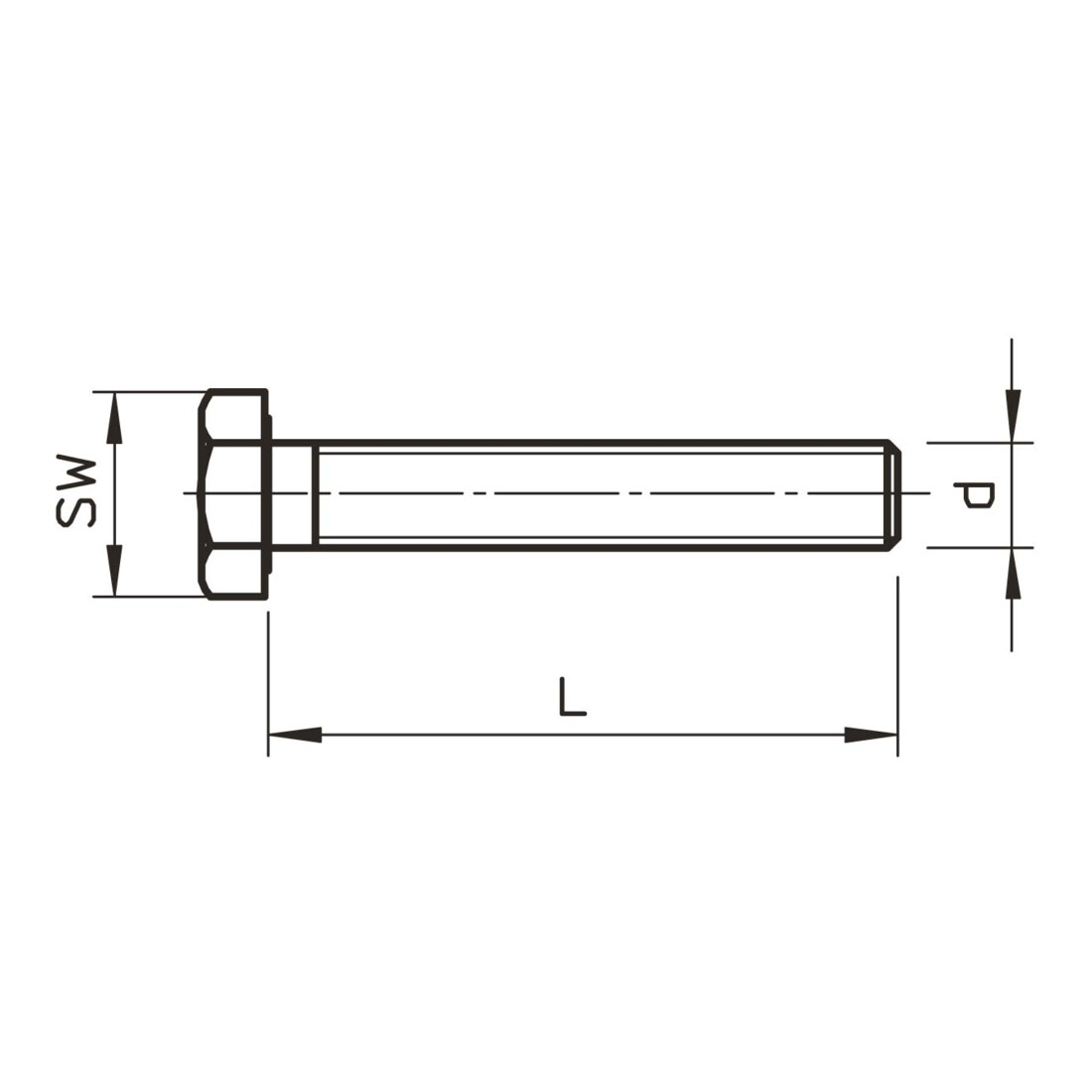 OBO Bettermann Vis hexagonale zinguée feu SKS 10x80 F