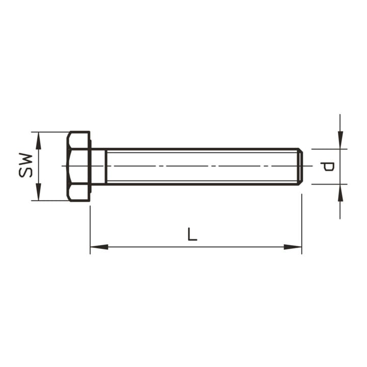 OBO Bettermann Vis hexagonale zinguée feu SKS 10x90 F