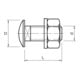 OBO Bettermann Vis plate ronde zinguée feu FRS 10x25 TPS F