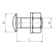 OBO Bettermann Vis plate ronde zinguée feu FRS 10x25 TPS F-4