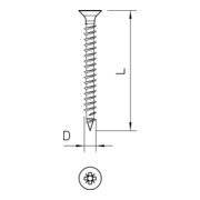 OBO Bettermann Vis Sprint à tête fraisée cruciforme 4,0x25 mm 4759-4