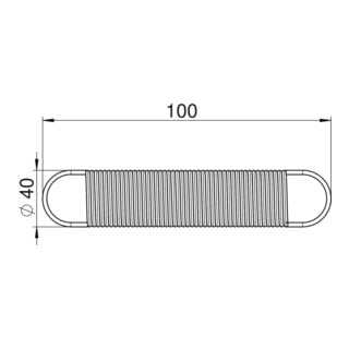 OBO Bettermann Zugfeder VH-F100VA L 200+300 mm F 100N VA